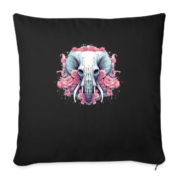 Pastel Goth Lover Soft Grunge Elephant Aesthetic - Sofa pillowcase 17,3'' x 17,3'' (45 x 45 cm) - black - Front