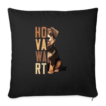 Hovawart besitzer Bauernhund Reinrassig Retro - Sofakissenbezug 45 x 45 cm - Schwarz - Vorne