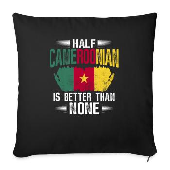 Kamerun Flagge Kamerun - Sofakissenbezug 45 x 45 cm - Schwarz - Vorne