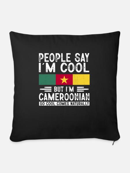 Kamerun Flagge Kamerun - Sofakissenbezug 45 x 45 cm - Schwarz