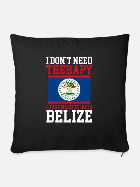 Belize Flagge Belizer - Sofakissenbezug 45 x 45 cm - Schwarz
