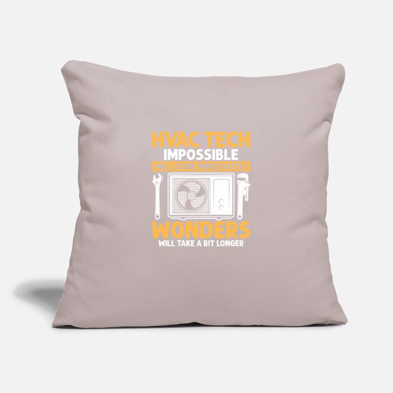 HVAC Tech impossible Will Done Installateur Technicia Housse de coussin décorative 45 x 45 cm