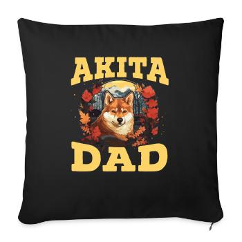 Akita Dog Lover Japanese Pup Breed Pet Owner Puppy - Sofa pillowcase 17,3'' x 17,3'' (45 x 45 cm) - black - Front