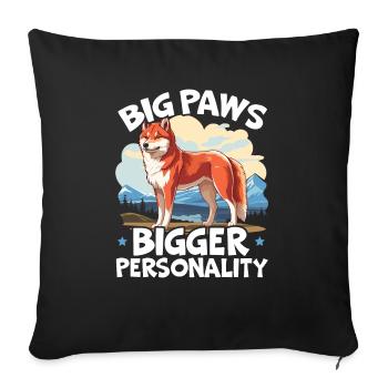 Akita Dog Lover Japanese Pup Breed Pet Owner Puppy - Sofa pillowcase 17,3'' x 17,3'' (45 x 45 cm) - black - Front