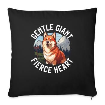 Akita Dog Lover Japanese Pup Breed Pet Owner Puppy - Sofa pillowcase 17,3'' x 17,3'' (45 x 45 cm) - black - Front