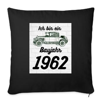 Oldtimer 1962 - Sofakissenbezug 45 x 45 cm - Schwarz - Vorne