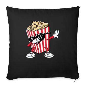 Cool Dabbing Popcorn Théâtre Cinéma Snack Funny Ki - Housse de coussin décorative 45 x 45 cm - noir - Devant