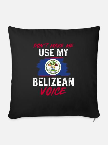 Belize Flagge Belizer - Sofakissenbezug 45 x 45 cm - Schwarz