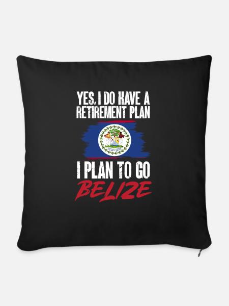Belize Flagge Belizer - Sofakissenbezug 45 x 45 cm - Schwarz