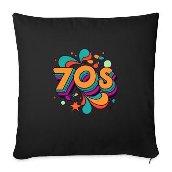 A Journey Back to the 70s gifts for Baby Boomers - Sofa pillowcase 17,3'' x 17,3'' (45 x 45 cm) - black - Front