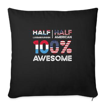 Luxembourgeois American Patriot USA - Housse de coussin décorative 45 x 45 cm - noir - Devant