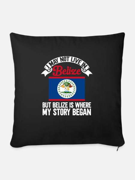 Belize Flagge Belizer - Sofakissenbezug 45 x 45 cm - Schwarz