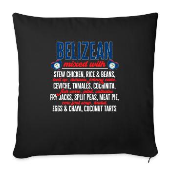 Belize Flagge Belizer - Sofakissenbezug 45 x 45 cm - Schwarz - Vorne