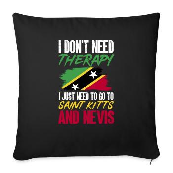Flag of Saint Kitts and Nevis - Sofa pillowcase 17,3'' x 17,3'' (45 x 45 cm) - black - Front