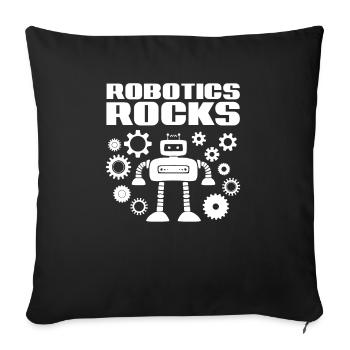 Robotics Rocks Cool Build Robot Cool Droid Builder - Sofa pillowcase 17,3'' x 17,3'' (45 x 45 cm) - black - Front