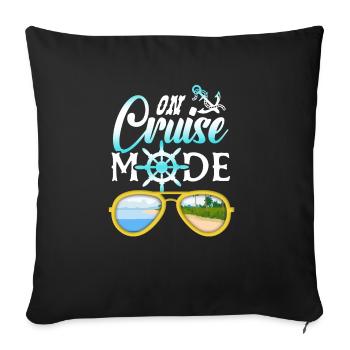 Cruise Cruise Ship Gift - Sofa pillowcase 17,3'' x 17,3'' (45 x 45 cm) - black - Front
