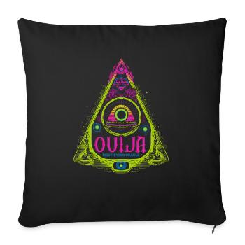 Ouija Board Paranormal Spirit Board Halloween - Sofa pillowcase 17,3'' x 17,3'' (45 x 45 cm) - black - Front