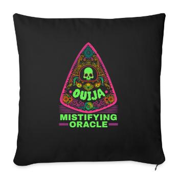 Ouija Board Paranormal Spirit Board Halloween - Sofa pillowcase 17,3'' x 17,3'' (45 x 45 cm) - black - Front