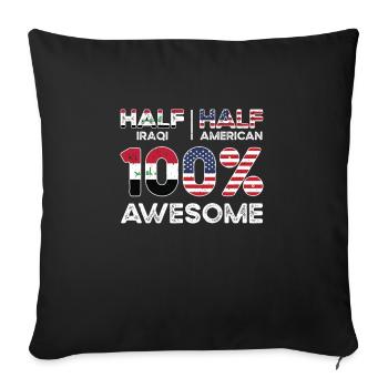 Patriote américain irakien États-Unis cultivé - Housse de coussin décorative 45 x 45 cm - noir - Devant