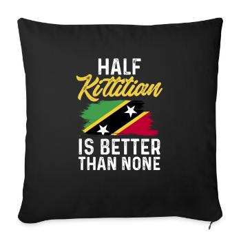 Flag of Saint Kitts and Nevis - Sofa pillowcase 17,3'' x 17,3'' (45 x 45 cm) - black - Front