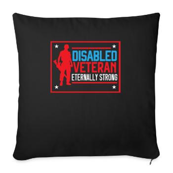 Invalide Veteran Military Soldier Army USA - Sofakissenbezug 45 x 45 cm - Schwarz - Vorne