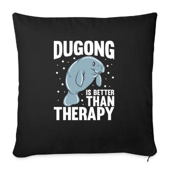 Dugong Manatees Manatee - Sofa pillowcase 17,3'' x 17,3'' (45 x 45 cm) - black - Front