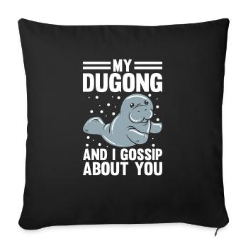 Dugong Manatees Manatee - Sofa pillowcase 17,3'' x 17,3'' (45 x 45 cm) - black - Front
