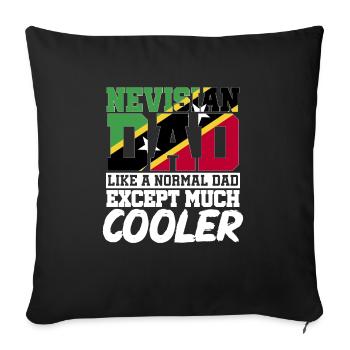 Flag of Saint Kitts and Nevis - Sofa pillowcase 17,3'' x 17,3'' (45 x 45 cm) - black - Front