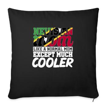 Flag of Saint Kitts and Nevis - Sofa pillowcase 17,3'' x 17,3'' (45 x 45 cm) - black - Front