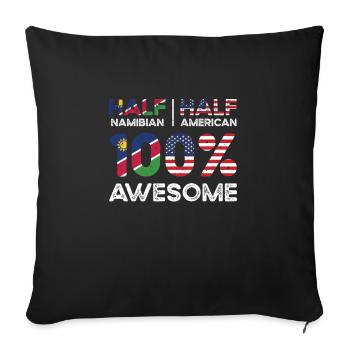 Namibian American Patriot USA Grown Namibia US - Sofa pillowcase 17,3'' x 17,3'' (45 x 45 cm) - black - Front