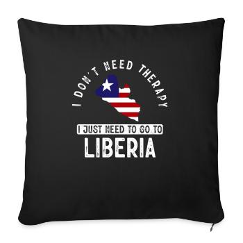 Drapeau du Libéria Libériens - Housse de coussin décorative 45 x 45 cm - noir - Devant
