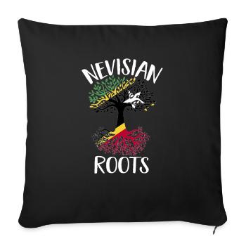 Flag of Saint Kitts and Nevis - Sofa pillowcase 17,3'' x 17,3'' (45 x 45 cm) - black - Front
