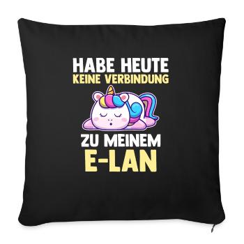 Einhorn Habe Heute Keine Verbindung Zu Meinem E-La - Sofakissenbezug 45 x 45 cm - Schwarz - Vorne