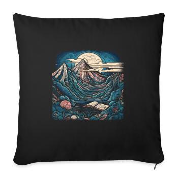 Lecture de livres Bookaholic Read Professeur de bibliothèque - Housse de coussin décorative 45 x 45 cm - noir - Devant