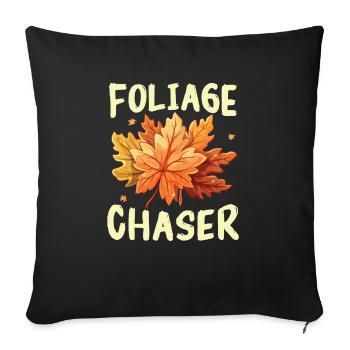 Leaf Peeping Autumn Leaf Peeper Fall Foliage - Sofa pillowcase 17,3'' x 17,3'' (45 x 45 cm) - black - Front