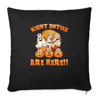 Halloween Nurse Pumpkin - Sofa pillowcase 17,3'' x 17,3'' (45 x 45 cm) - black - Front