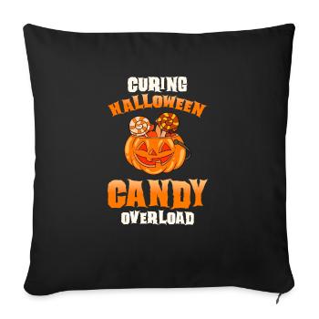 Halloween Nurse Pumpkin - Sofa pillowcase 17,3'' x 17,3'' (45 x 45 cm) - black - Front