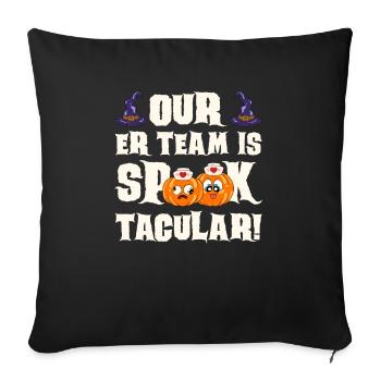 Halloween Nurse Pumpkin - Sofa pillowcase 17,3'' x 17,3'' (45 x 45 cm) - black - Front