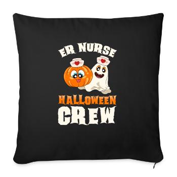 Halloween Nurse Pumpkin - Sofa pillowcase 17,3'' x 17,3'' (45 x 45 cm) - black - Front