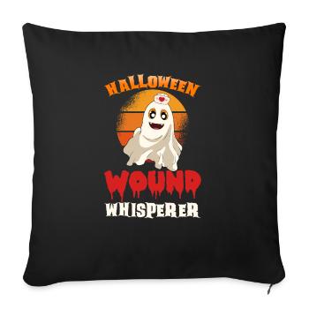 Halloween Nurse Pumpkin - Sofa pillowcase 17,3'' x 17,3'' (45 x 45 cm) - black - Front
