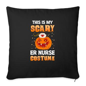 Halloween Nurse Pumpkin - Sofa pillowcase 17,3'' x 17,3'' (45 x 45 cm) - black - Front