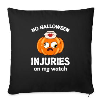 Halloween Nurse Pumpkin - Sofa pillowcase 17,3'' x 17,3'' (45 x 45 cm) - black - Front