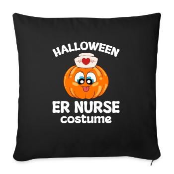 Halloween Nurse Pumpkin - Sofa pillowcase 17,3'' x 17,3'' (45 x 45 cm) - black - Front