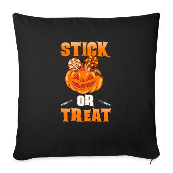 Halloween Nurse Pumpkin - Sofa pillowcase 17,3'' x 17,3'' (45 x 45 cm) - black - Front