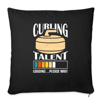 Talent de curling Chargement ... Veuillez patienter Ice Sport Br - Housse de coussin décorative 45 x 45 cm - noir - Devant
