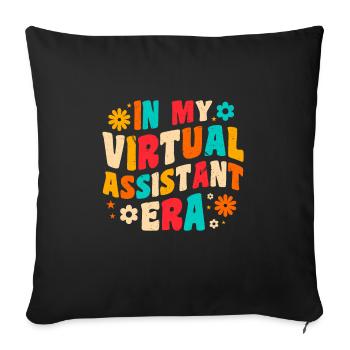Freelance Profession Indépendant Virtuel - Housse de coussin décorative 45 x 45 cm - noir - Devant