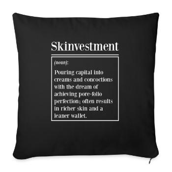 Esthéticienne, Soins de la peau, Beauté, Dermantologue, - Housse de coussin décorative 45 x 45 cm - noir - Devant