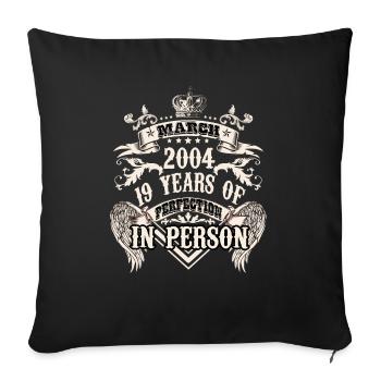 Aries vintage 2004 a legend becomes 19 - Sofakissenbezug 45 x 45 cm - Schwarz - Vorne
