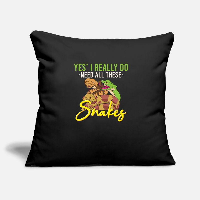 Drôle de serpent python / boa constrictor Housse de coussin décorative 45 x 45 cm