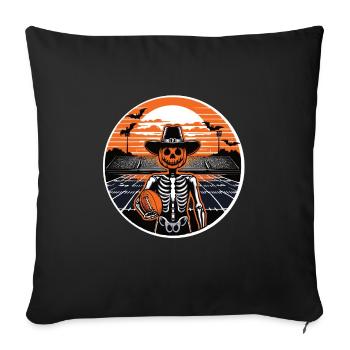 Halloween-American-Football-Spieler - Sofakissenbezug 45 x 45 cm - Schwarz - Vorne